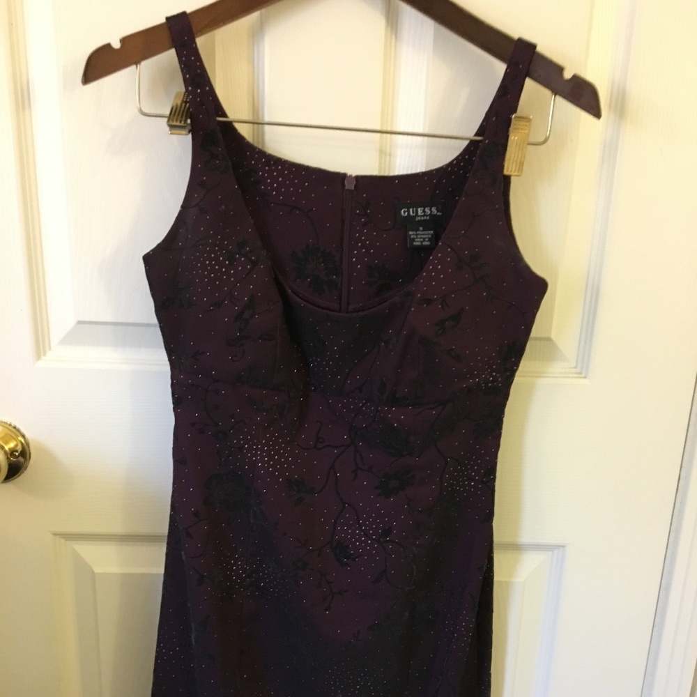 Guess Jeans, Mini Dress, Polyester, Color Purple